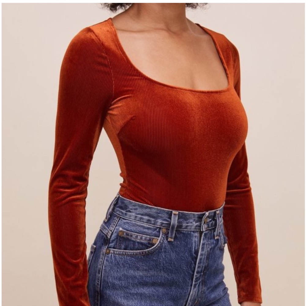 ASTR the Label Tess Velvet body suit